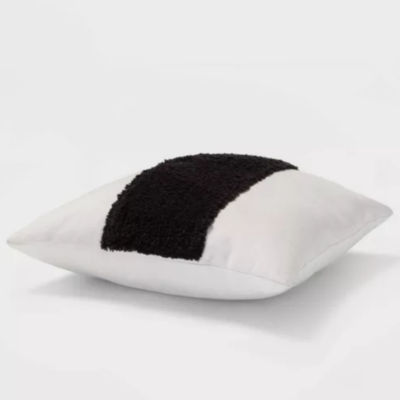 Square Channeled Faux Fur Throw Pillow Cream - Pro - Picture 5 of 7